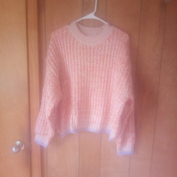 First Love Women's Orange Brown Pullover Sweater Size M - Picture 2 of 4
